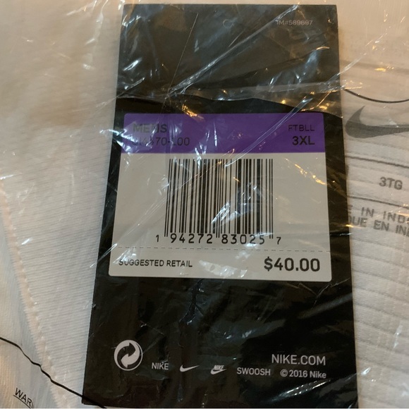 Nike Men’s White Short Sleeve Dri-Fit Golf Polo NEW w/ Tag & Factory Packaging - Picture 4 of 4